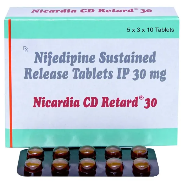 Nicardia CD Retard 30mg - Nifedipine Tablet