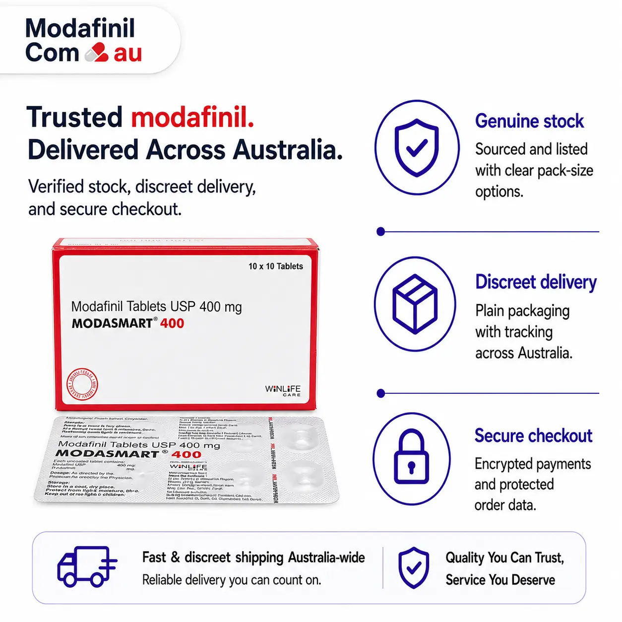 Modafinil 400mg - Modasmart 400mg