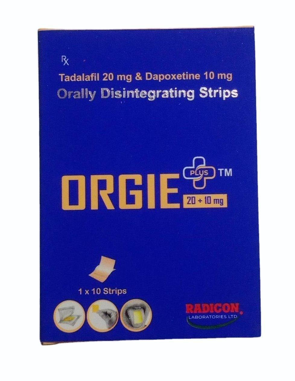 Orgie Plus Orally Disintegrating Strips Tadalafil/Dapoxetine
