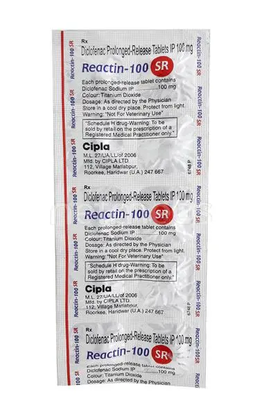 Diclofenac 100mg - Reactin SR in Australia