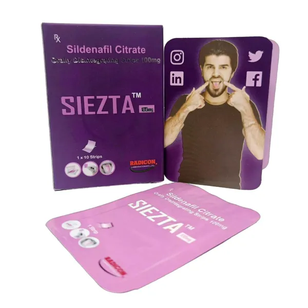 Siezta 100mg - Orally Disintegrating Strips Sildenafil Citrate